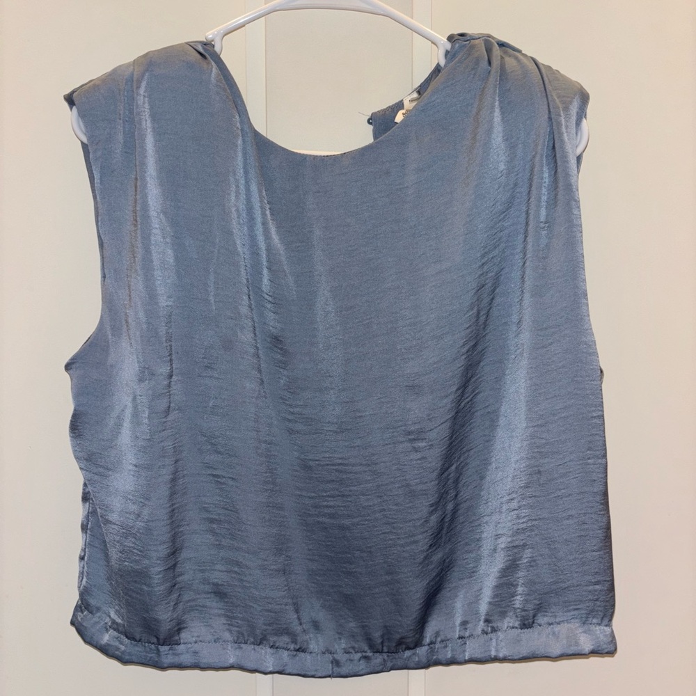 Elegant Blue Sleeveless Top